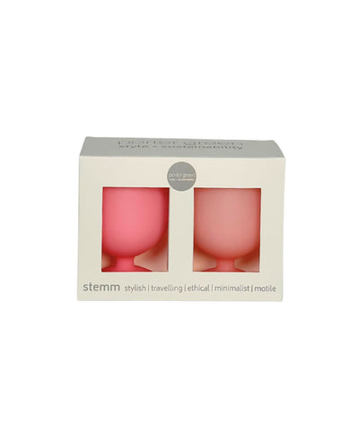 Porter Green - Flamingo + Lotus - Silicone Unbreakable Wine Glasses Set