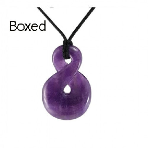 Kia Ora - Infinity Amethyst Gemstone Pendant Boxed