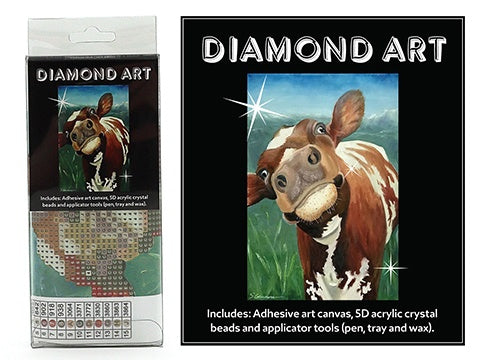 Mini 5D Diamond Art - Brown Cow