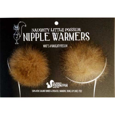 Possum fur nipple warmers – bad apple
