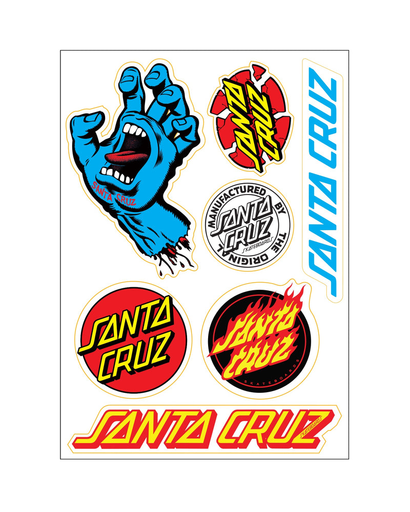 Santa Cruz Screaming Hand Multi Decal Sticker Sheet